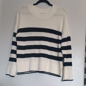 Sonoma Black and White Striped Sweater. #2221B